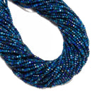 Chrysocolla Faceted Rubik's Cube Beads Size 2mm 15.5'' Strand