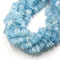 Dark Blue Aquamarine Center Drill Pebble Nugget Chips Beads 10-12mm 15.5'' Strd