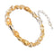 Citrine Nugget Beaded Bracelet Silver Plated Clasp Beads Size 5-8mm 7.5" Length