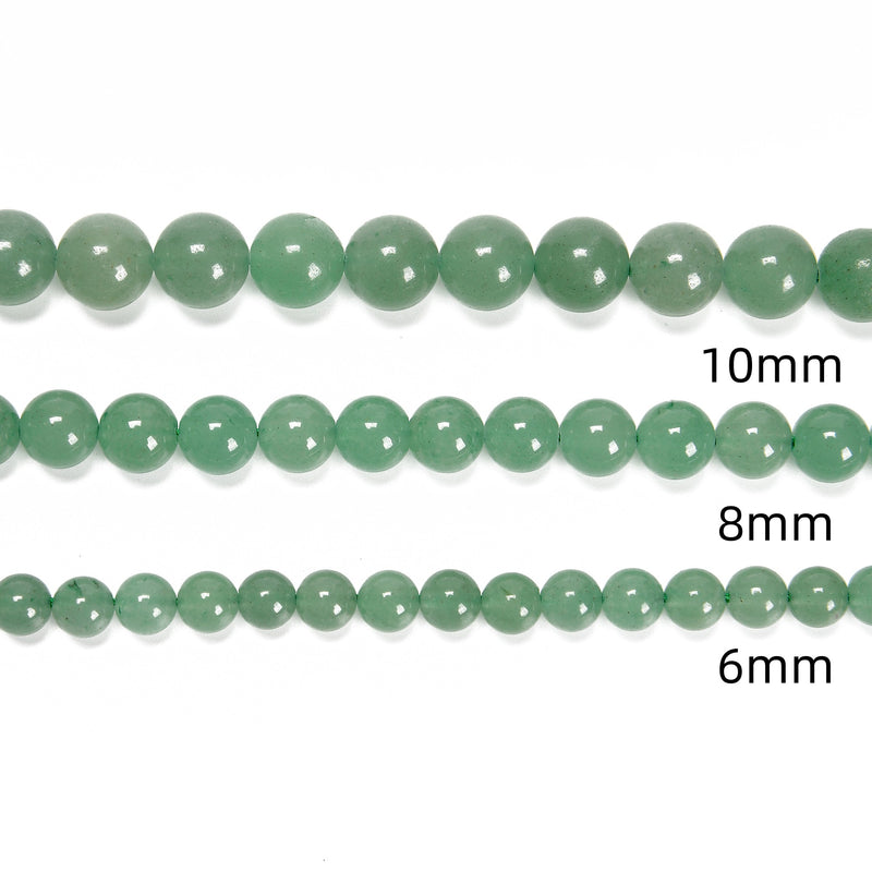 Green Aventurine Smooth Round Beads 4mm 6mm 8mm 10mm 12mm 15.5" Strand