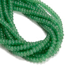 Green Aventurine Smooth Rondelle Beads 5x8mm 15.5" Strand