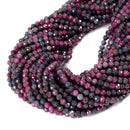 Ruby Sapphire Mixed Faceted Round Beads 4mm 15.5'' Strand