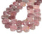 Madagascar Rose Quartz Faceted Rectangle Beads Size 15x20mm 15.5'' Strand