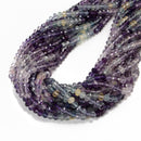 Natural Gradient Rainbow Fluorite Faceted Rondelle Beads Size 3x5mm 15.5''Strand