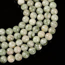 Natural Genuine Green Jade Smooth Round Beads Size 6mm 8mm 10mm 15.5'' Strand
