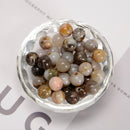 Bamboo Leaf Agate Smooth Round Beads 4mm 6mm 8mm 10mm 12mm 15.5" Strand