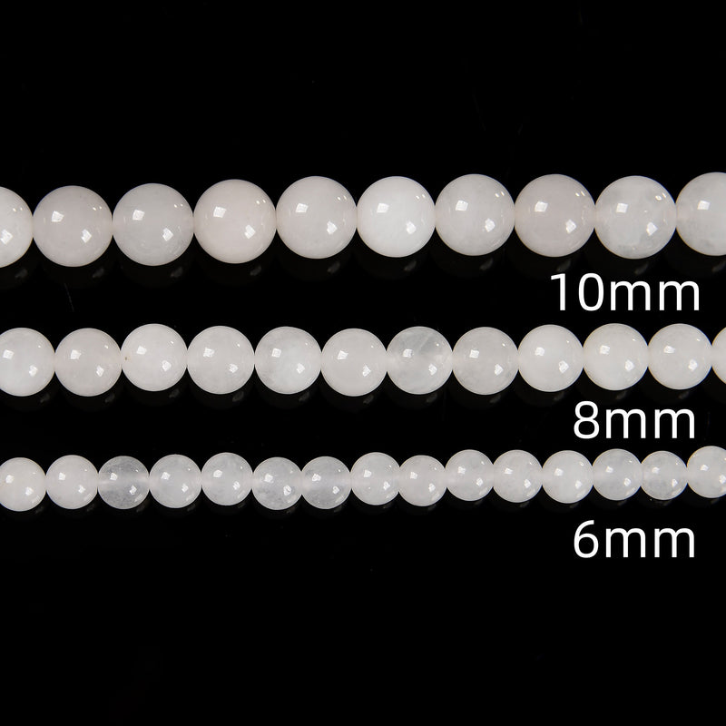 Handmade Natural 4mm 6mm 8mm Gemstone Round Beads Stone Stretch Bracelet