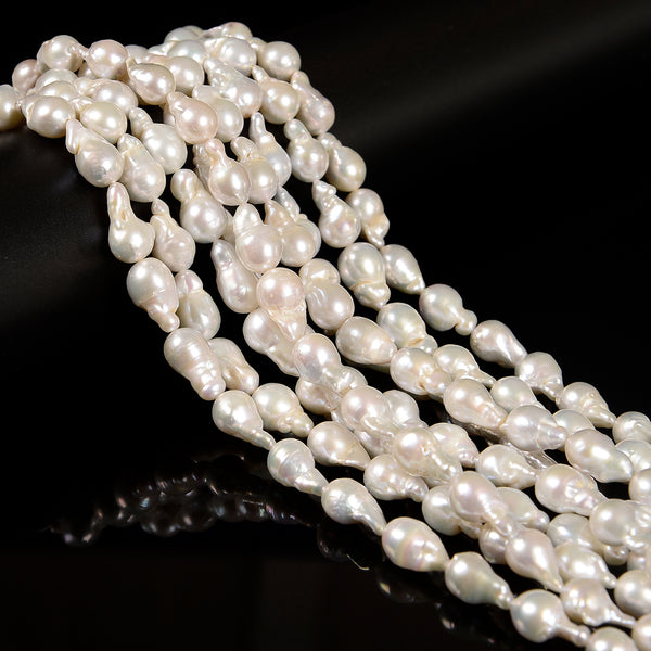 High Grade Natural Fresh Water Pearl Baroque Beads Size 15x25mm 15.5" Strand