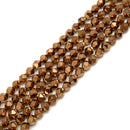 Copper Plated Hematite Star Cut Nugget Beads 4mm 15.5" Strand
