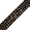 Gold Obsidian Faceted Flat Coin Beads 6mm 15.5" Strand