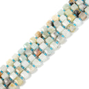 Natural Multi Color Amazonite Faceted Rubik's Cube Beads Size 8mm 15.5'' Strand