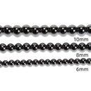 Gray Hematite Smooth Round Beads 2mm 3mm 4mm 6mm 8mm 10mm 12mm 15.5" Strand