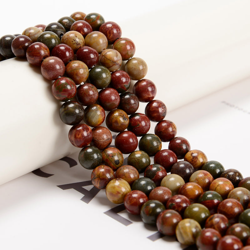 Red Wood Beads Roundelle 4mm