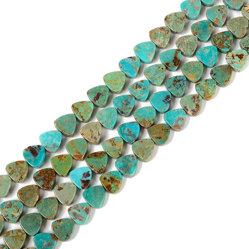 Natural Turquoise Triangle Shape Beads Size 10mm 15.5'' Strand