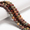 Red Creek Jasper Matte Round Beads Size 4mm 6mm 8mm 10mm 12mm 15.5" Strand