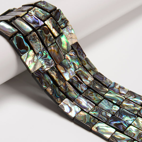 Abalone Rectangle Shape Beads 8x10mm 8x12mm 10x14mm 12x16mm 13x18mm 15.5" Strand