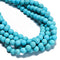 Blue Turquoise Matte Round Beads 4mm 6mm 8mm 10mm 12mm 15.5" Strand