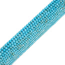 Blue Turquoise Smooth Round Beads 2mm 3mm 4mm 15.5" Strand