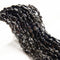 Black Tourmaline Smooth Pebble Nugget Beads Approx 6-8mm 15.5" Strand