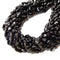 Black Tourmaline Smooth Pebble Nugget Beads Approx 6-8mm 15.5" Strand