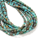 Natural Genuine Blue Turquoise Smooth Rice Shape Beads Size 4x6mm 15.5'' Strand