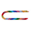 02-Multi-color Gemstone Smooth Rondelle Beads Size 2x6mm 15'' Strand