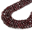 Red Garnet Smooth Irregular Round Pebble Beads Size 6-8mm 15.5" Strand