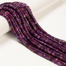 Natural Dark Lepidolite Heishi Disc Beads Size 2x4mm 3x6mm 3x8mm 15.5'' Strand
