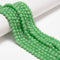 Natural Green Jadeite Jade Smooth Round Beads Size 6mm 15.5'' Strand
