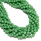 Natural Green Jadeite Jade Smooth Round Beads Size 6mm 15.5'' Strand