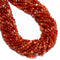 Red Striped Carnelian Faceted Round Beads Size 4mm 6mm 15.5" Strand