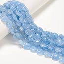 Aquamarine Color Dyed Jade Smooth Heart Shape Beads Size 12mm 15.5" Strand