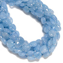 Aquamarine Color Dyed Jade Smooth Heart Shape Beads Size 12mm 15.5" Strand
