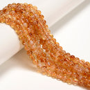 Grade A Natural Citrine Smooth Round Beads Size 6.5-6.8mm 8-8.5mm 10mm 12mm 15.5'' Strand