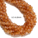 Grade A Natural Citrine Smooth Round Beads Size 6.5-6.8mm 8-8.5mm 10mm 12mm 15.5'' Strand