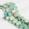 Natural Amazonite Rectangle Slice Faceted Octagon Beads 15x20mm 15.5" Strand