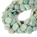 Natural Amazonite Rectangle Slice Faceted Octagon Beads 15x20mm 15.5" Strand