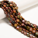 Natural Red Creek Jasper Smooth Coin Beads Size 12mm 15.5'' Strand