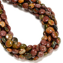Natural Red Creek Jasper Smooth Coin Beads Size 12mm 15.5'' Strand