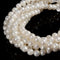 Natural White Fresh Water Pearl Round Beads Size 8-9mm 9-10mm 15.5'' Strand