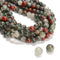 2.0mm Large Hole African Bloodstone Smooth Round Beads 8mm 10mm 15.5" Strand