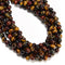 Multi-Color Tiger's Eye Smooth Round Beads 4mm 6mm 8mm 10mm 12mm 15.5" Strand