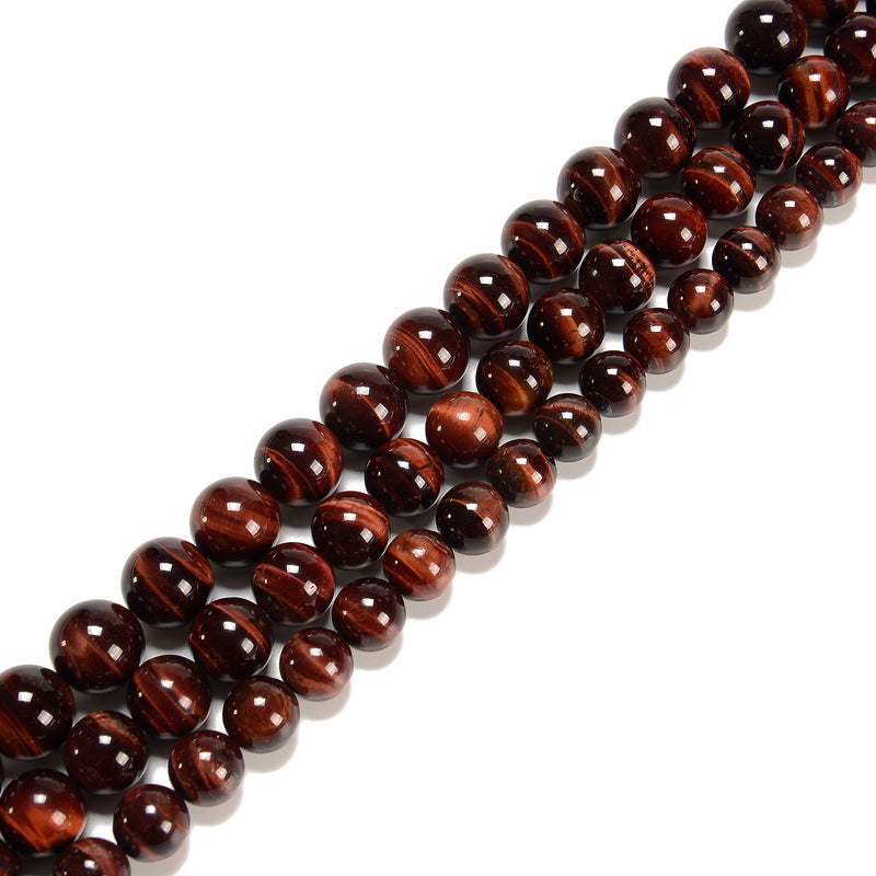 Red Tiger Eye Smooth Round Beads Large Size 14mm 16mm 18mm 20mm 15.5" Strand
