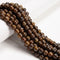 2.0mm Large Hole Bronzite Smooth Round Beads Size 8mm 10mm 15.5'' Strand