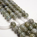 2.0mm Large Hole Labradorite Smooth Round Beads 6mm 8mm 10mm 15.5" Strand