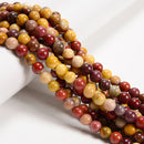 2.0mm Large Hole Mookaite Jasper Smooth Round Beads 6mm 8mm 10mm 15.5" Strand