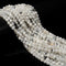 Natural White Dalmatian Moonstone Smooth Round Beads 8mm 15.5" Strand