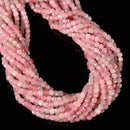 Natural Madagascar Rose Quartz Faceted Cube Beads Size 4mm 15.5'' Strand