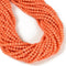 Orange Bamboo Coral Smooth Round Beads Size 4mm 15.5" Strand