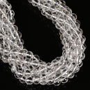 Clear Quartz Faceted Round Beads 3mm 4mm 6mm 8mm 10mm 12mm 14mm 15.5" Strand